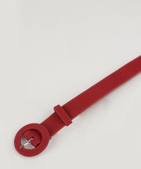 Cinto-Feminino-com-Fivela-Redonda-Vermelho-Escuro-9255445-Vermelho_Escuro_3