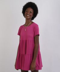 Vestido-Feminino-Curto-Com-Babado-Manga-Curta-Decote-Redondo-Pink-9960222-Pink_1