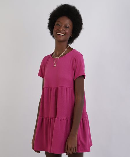 Vestido-Feminino-Curto-Com-Babado-Manga-Curta-Decote-Redondo-Pink-9960222-Pink_1 Vestido-Feminino-Curto-Com-Babado-Manga-Curta-Decote-Redondo-Pink-9960222-Pink_1