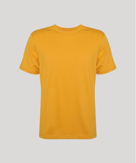 Camiseta-Masculina-Manga-Curta-Gola-Careca-Amarela-9947820-Amarelo_1