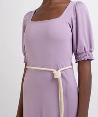 Vestido-Feminino-Longo-Com-Babado-Manga-Curta-Bufante-Decote-Quadrado-Cordao-Para-Amarrar-Lilas-9952624-Lilas_4