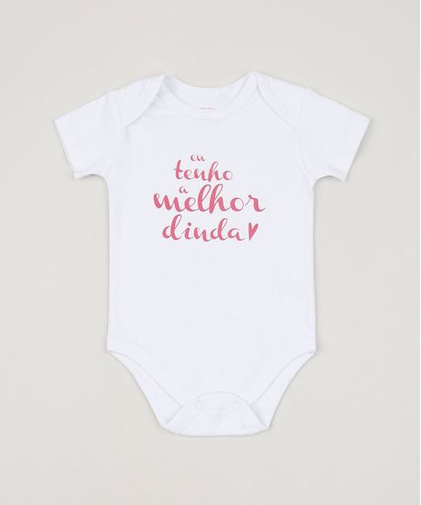 Body-Infantil--Eu-Tenho-a-Melhor-Dinda--Manga-Curta-Branco-9842907-Branco_1