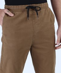 Calca-Masculina-de-Sarja-Jogger-Slim-com-Bolsos-Bege-Escuro-9943649-Bege_Escuro_4