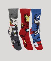 Kit-de-3-Meias-Masculino-Cano-Alto-Marvel-Multicor-9951405-Multicor_1