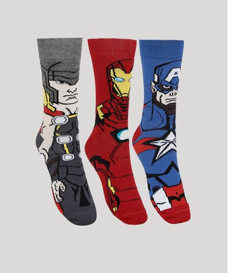 Kit-de-3-Meias-Masculino-Cano-Alto-Marvel-Multicor-9951405-Multicor_1