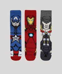 Kit-de-3-Meias-Masculino-Cano-Alto-Marvel-Multicor-9951405-Multicor_2