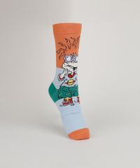 Meia-Masculina-Cano-Alto-Os-Anjinhos-Laranja-9957142-Laranja_1