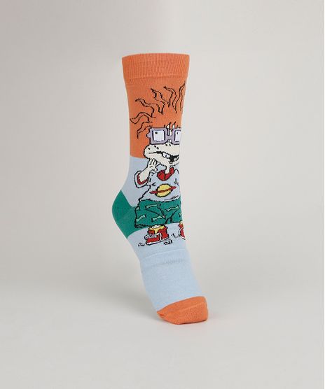 Meia-Masculina-Cano-Alto-Os-Anjinhos-Laranja-9957142-Laranja_1