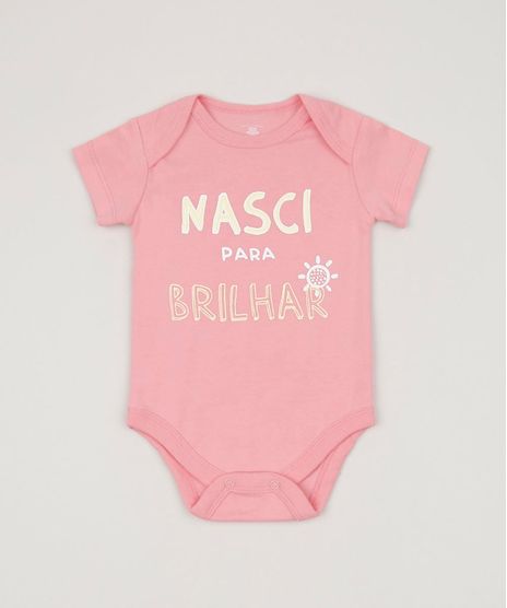 Body-Infantil--Nasci-Para-Brilhar--Manga-Curta-Rosa-Claro-9842917-Rosa_Claro_1