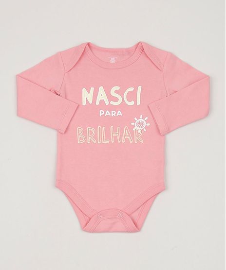 Body-Infantil--Nasci-Para-Brilhar--Manga-Longa-Rosa-Claro-9842933-Rosa_Claro_1