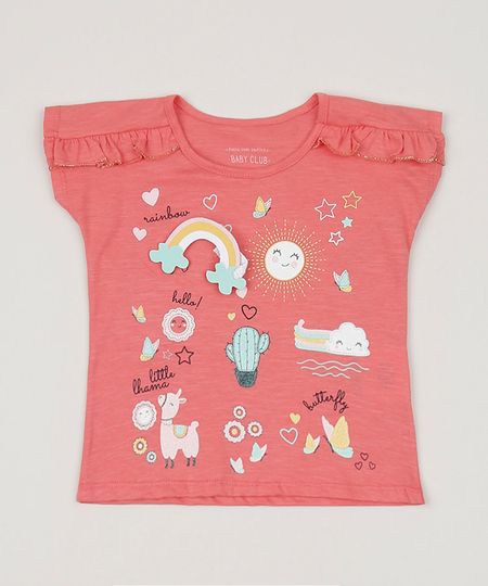 Blusa-Infantil-Arco-iris-Manga-Curta-Pink-9943018-Pink_1 Blusa-Infantil-Arco-iris-Manga-Curta-Pink-9943018-Pink_1