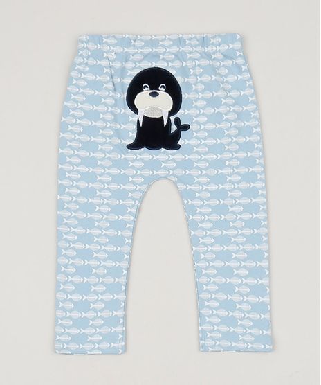 Calca-Infantil-Leao-Marinho-Estampada-de-Peixes-Azul-Claro-9442347-Azul_Claro_1