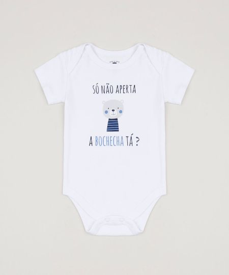 Body-Infantil--So-nao-aperta-a-bochecha-ta-----Manga-Curta-Branco-9842925-Branco_1