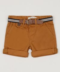 Bermuda-de-Sarja-Infantil-Alfaiatada-com-Cinto-Caramelo-9810805-Caramelo_1