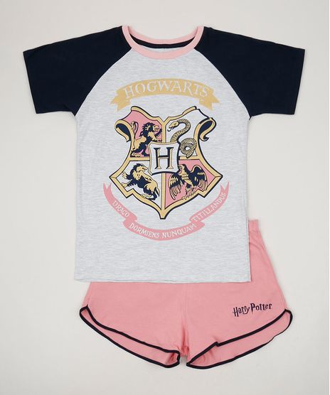 Pijama-Juvenil-Harry-Potter-Manga-Curta-Cinza-Mescla-9955482-Cinza_Mescla_1