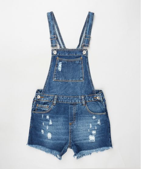 Jardineira-Jeans-Juvenil-Destroyed-com-Barra-Desfiada-Azul-Escuro-9928606-Azul_Escuro_1
