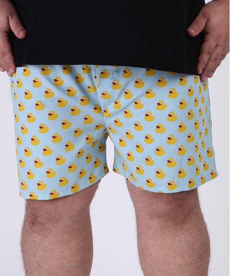 Samba-Cancao-Masculino-Plus-Size-Estampado-Patinhos-Cos-com-Elastico-Azul-Claro-9951248-Azul_Claro_1