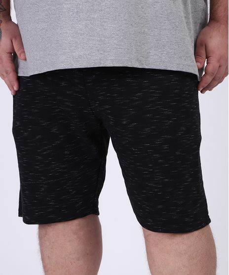 Bermuda-de-Moletom-Masculina-Plus-Size-Relaxed-com-Cordao-e-Bolsos-Preta-9952225-Preto_1