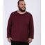 Camiseta-Masculina-Plus-Size-Basica-com-Bolso-Manga-Longa-Gola-Careca-Vinho-9954909-Vinho_1