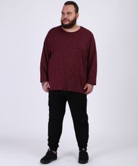 Camiseta-Masculina-Plus-Size-Basica-com-Bolso-Manga-Longa-Gola-Careca-Vinho-9954909-Vinho_3