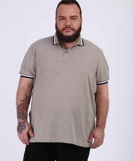 Polo-Masculina-Plus-Size-Manga-Curta-Gola-Careca-Bege-Claro-9952432-Bege_Claro_1 Polo-Masculina-Plus-Size-Manga-Curta-Gola-Careca-Bege-Claro-9952432-Bege_Claro_1