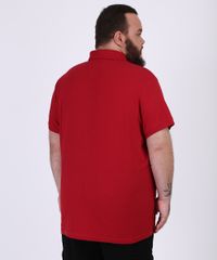 Polo-Masculina-Plus-Size-Bordado-de-Rosa-dos-Ventos-Manga-Curta-Gola-Careca-Vermelha-9954196-Vermelho_2