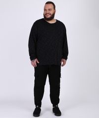 Camiseta-Masculina-Plus-Size-Basica-com-Bolso-Manga-Longa-Gola-Careca-Preta-9954909-Preto_3
