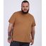 Camiseta-Masculina-Plus-Size-Flame-com-Bolso-Manga-Curta-Gola-Careca-Bege-Escuro-9956874-Bege_Escuro_1