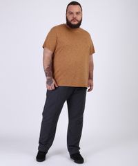 Camiseta-Masculina-Plus-Size-Flame-com-Bolso-Manga-Curta-Gola-Careca-Bege-Escuro-9956874-Bege_Escuro_3