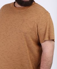 Camiseta-Masculina-Plus-Size-Flame-com-Bolso-Manga-Curta-Gola-Careca-Bege-Escuro-9956874-Bege_Escuro_4