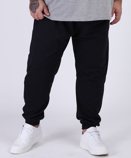 Calca-de-Moletom-Masculina-Plus-Size-Relaxed-com-Bolsos-Preta-9958211-Preto_1