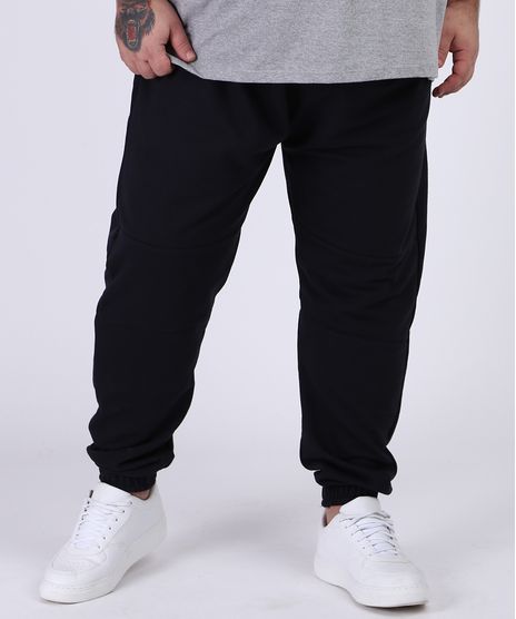 Calca-de-Moletom-Masculina-Plus-Size-Relaxed-com-Bolsos-Preta-9958211-Preto_1