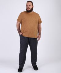 Calca-de-Moletom-Masculina-Plus-Size-Relaxed-com-Recorte-e-Bolsos-Cinza-Mescla-Escuro-9959630-Cinza_Mescla_Escuro_3
