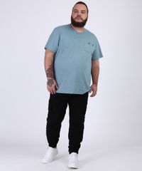 Calca-de-Moletom-Masculina-Plus-Size-Jogger-com--Bolsos-Preta-9956504-Preto_3
