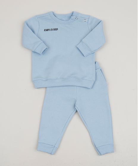 Conjunto-Infantil-de-Blusao---Calca-de-Moletom-Azul-Claro-9958614-Azul_Claro_1