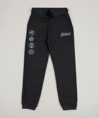 Calca-de-Moletom-Infantil-Jogger-Os-Vingadores--Cinza-Mescla-Escuro-9945379-Cinza_Mescla_Escuro_1