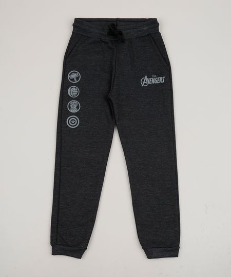 Calca-de-Moletom-Infantil-Jogger-Os-Vingadores--Cinza-Mescla-Escuro-9945379-Cinza_Mescla_Escuro_1