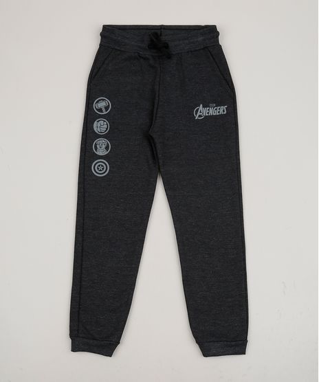Calca-de-Moletom-Infantil-Jogger-Os-Vingadores--Cinza-Mescla-Escuro-9945379-Cinza_Mescla_Escuro_1