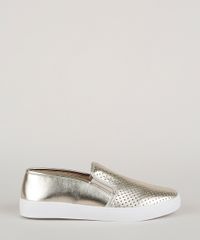 Tenis-Slip-On-Feminino-Via-Uno-com-Micro-furos-Dourado-9949154-Dourado_2