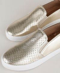 Tenis-Slip-On-Feminino-Via-Uno-com-Micro-furos-Dourado-9949154-Dourado_3