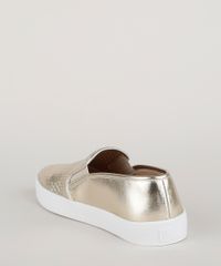 Tenis-Slip-On-Feminino-Via-Uno-com-Micro-furos-Dourado-9949154-Dourado_4