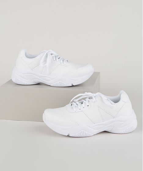 tenis chunky branco c&a