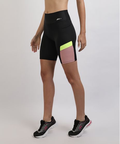 Bermuda-Feminina-Esporte-Ace-Ciclista-com-Recortes-e-Bolsos-Laterais-Preta-9958594-Preto_1