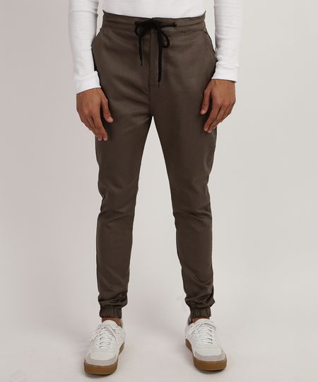 Calca-Masculina-de-Sarja-Jogger-Skinny-com-Bolsos-Bege-Escuro-9945698-Bege_Escuro_1 Calca-Masculina-de-Sarja-Jogger-Skinny-com-Bolsos-Bege-Escuro-9945698-Bege_Escuro_1