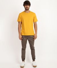 Camiseta-Masculina-Basica-Manga-Curta-Gola-Careca--Mostarda-9947820-Mostarda_3