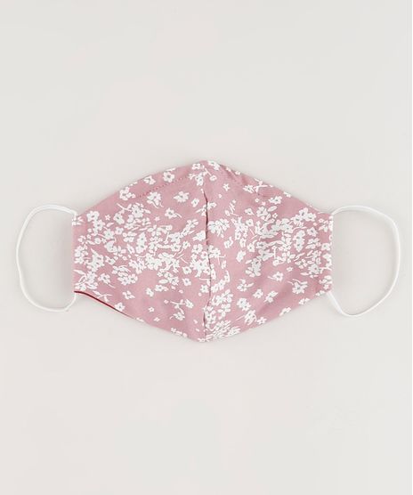 Mascara-de-Tecido-Reutilizavel-para-Protecao-Individual-Infantil-Estampado-Floral-Rosa-9952505-Rosa_1
