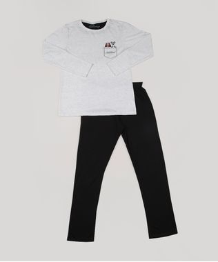 Pijama-Juvenil-a-Dama-e-o-Vagabundo-Manga-Longa-Cinza-9958084-Cinza_1