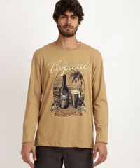Camiseta-Masculina-Tropical-Manga-Longa-Gola-Careca-Bege-9958233-Bege_1
