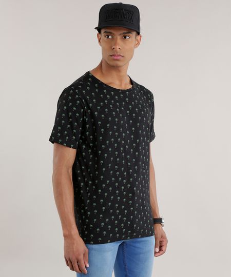 Camiseta-Estampada-de-Coqueiros-Preta-8704482-Preto_1