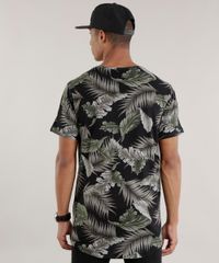 Camiseta-Longa-Estampada-de-Folhagem-Preta-8703736-Preto_2
